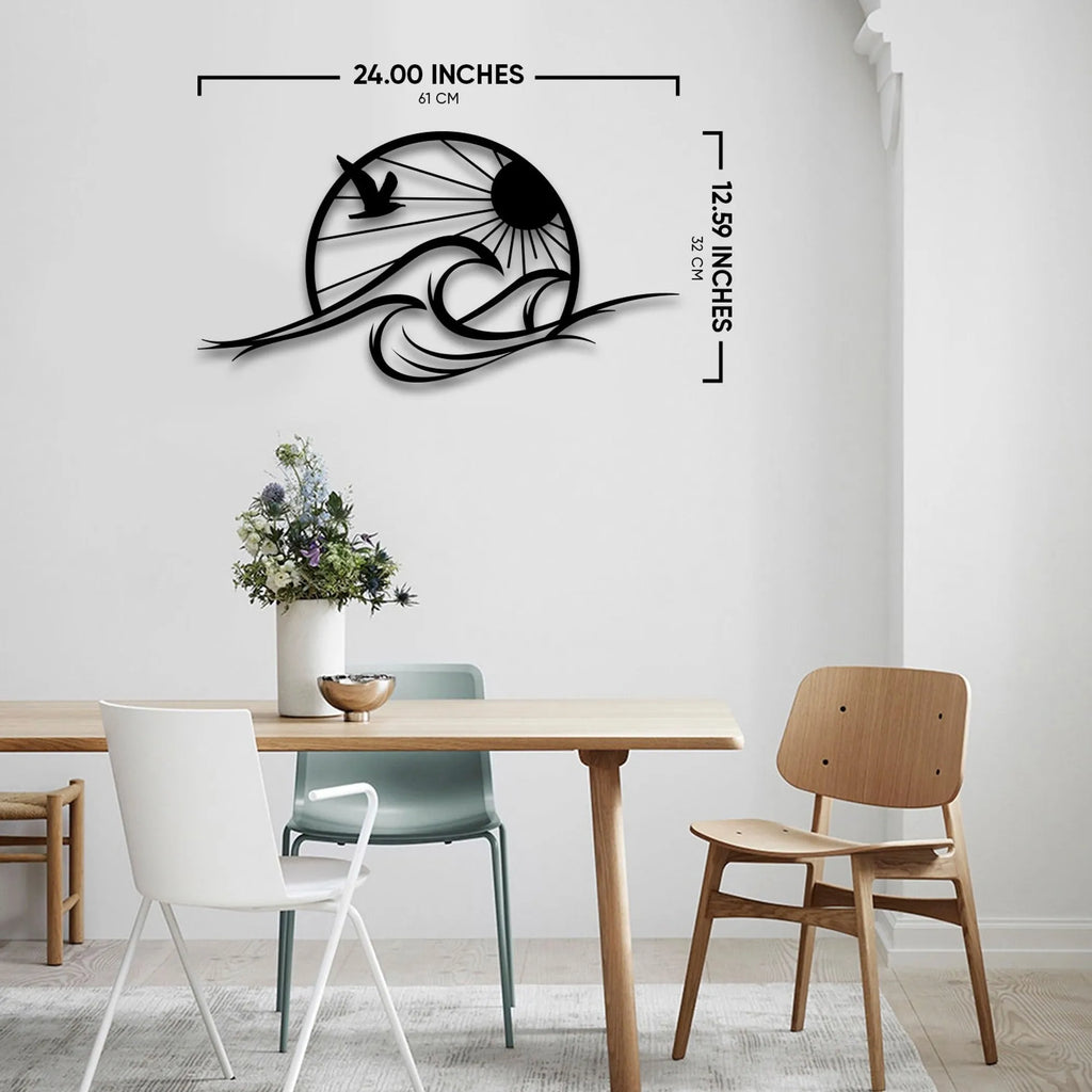 Sun&Waves Metal Wall Art