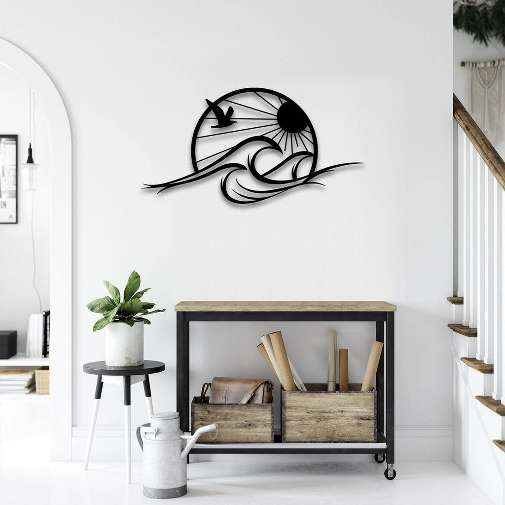 Sun&Waves Metal Wall Art