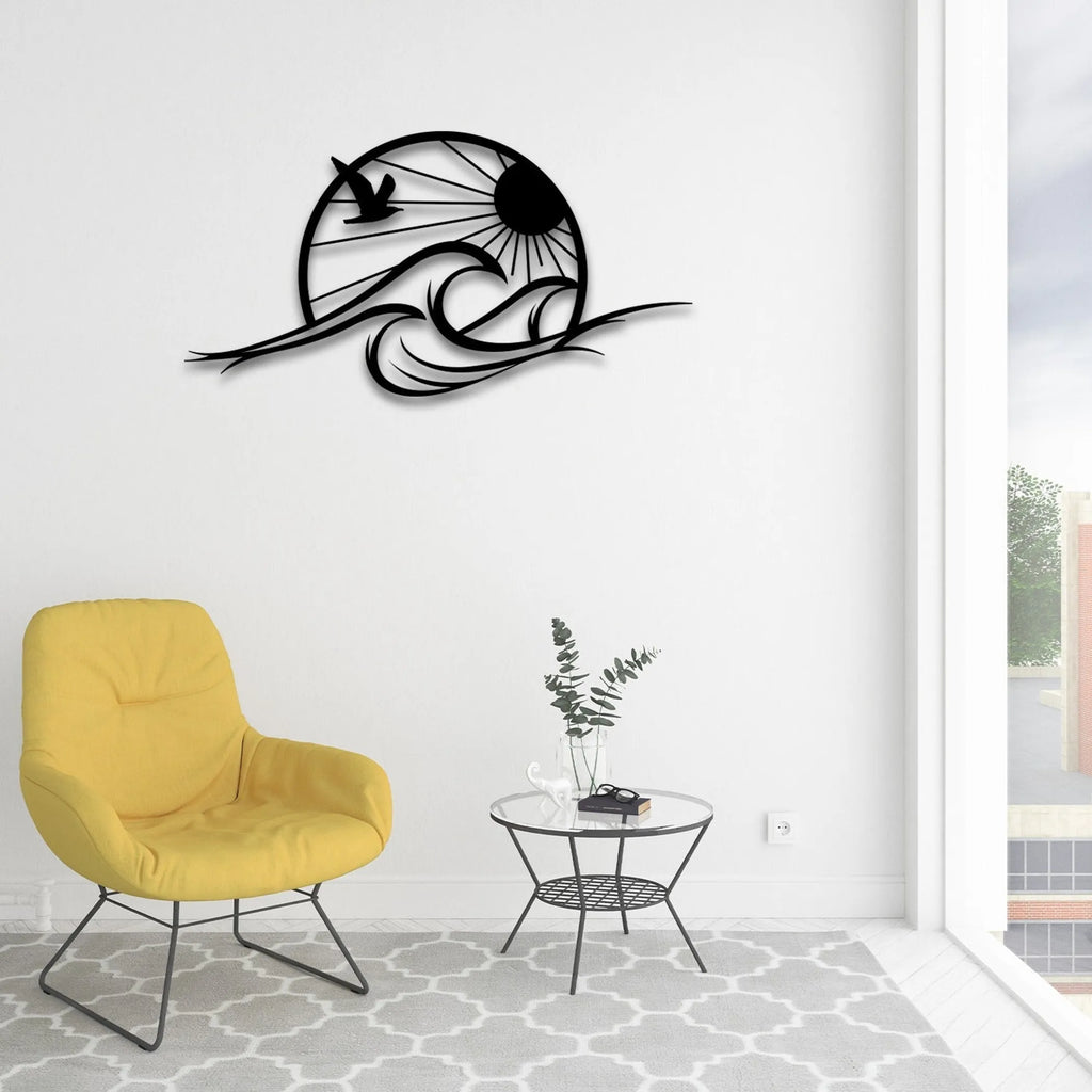 Sun&Waves Metal Wall Art
