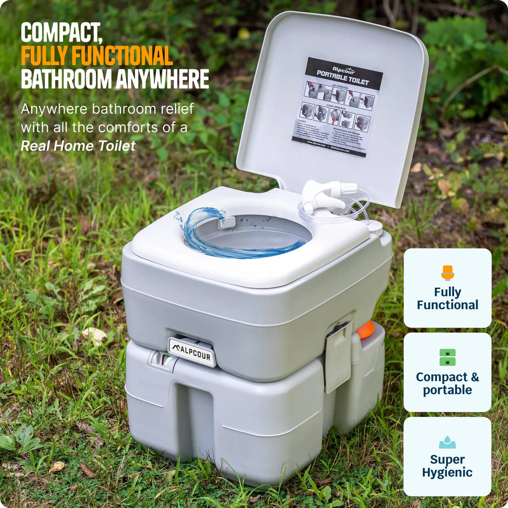 Indoor and Outdoor Portable Toilet for Camping or Travel