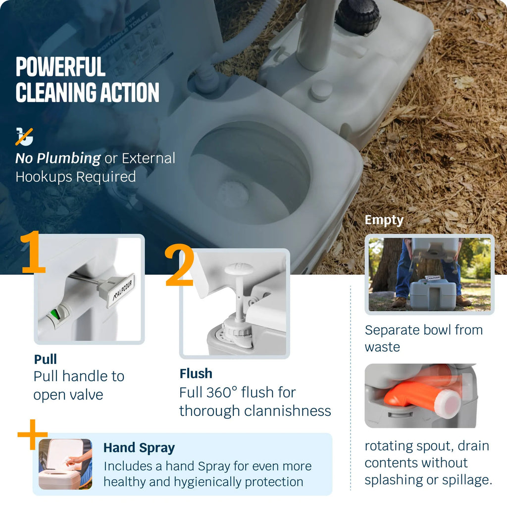 Indoor and Outdoor Portable Toilet for Camping or Travel