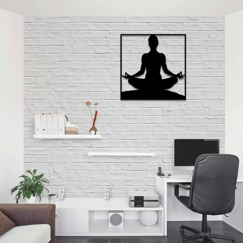 Meditation Zen Metal Wall Art Home Or Studio Yoga Art